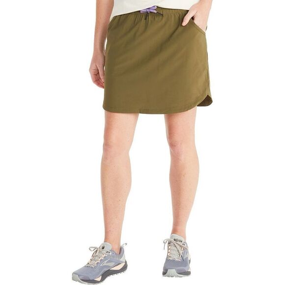 Marmot Elda Skort shorts drawstring zip and slant pockets Winter Moss Medium - Picture 4 of 4